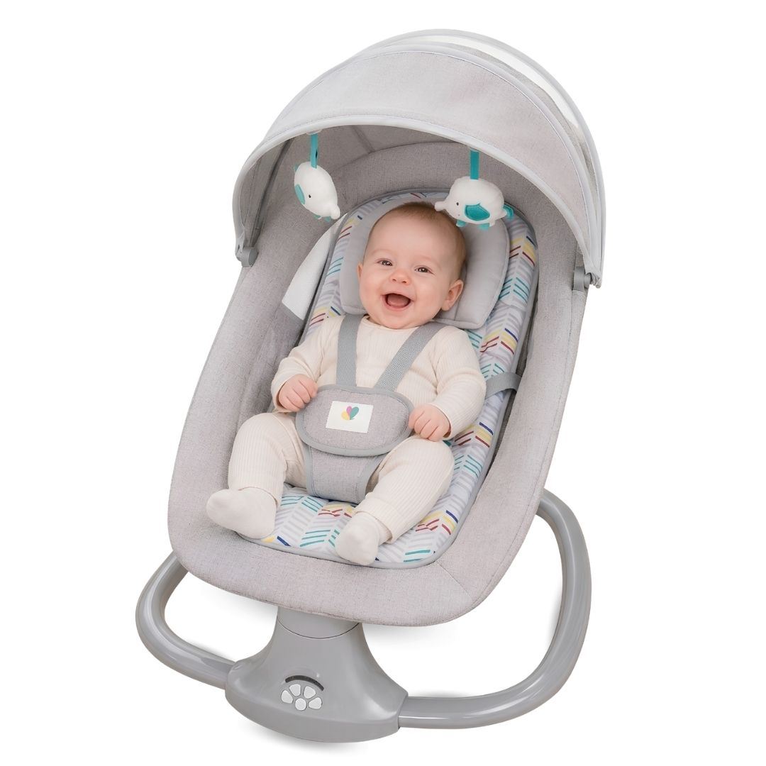 Mecedora Multifuncional para Bebés «LEXIE» Edición Exclusiva Light Gray